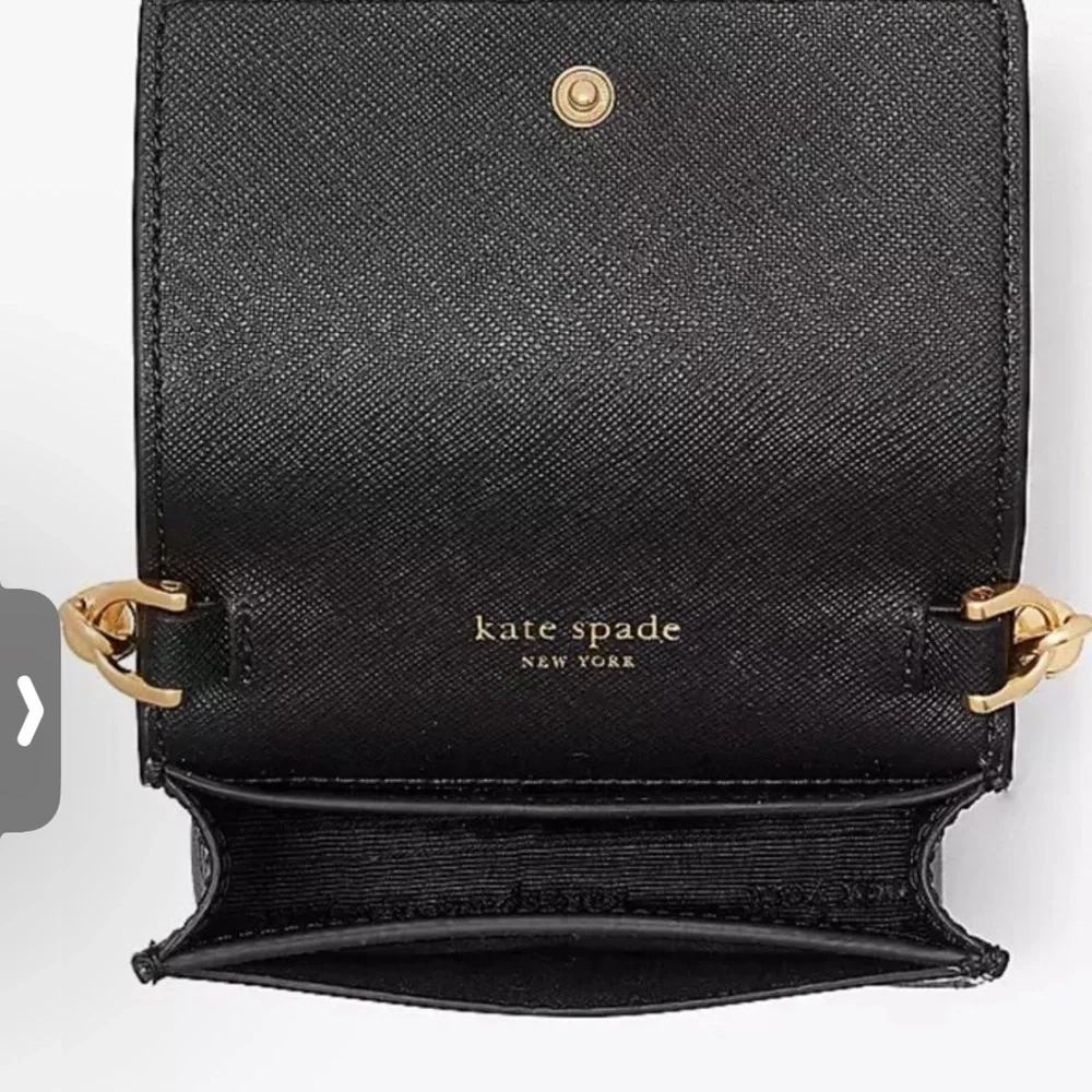 Kate Spade‎ Black Mini Bag with Pearl Handle /Chain NWOT